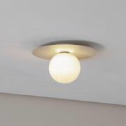Pixie loftlampe, beige, glas, Ø 25 cm, kugle, G9