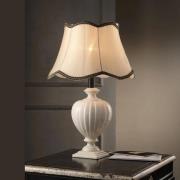 Desy bordlampe, keramik, cremefarvet, højde 60 cm, E27