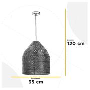 Luis hængelampe, Ø 35 cm, rattan, E27