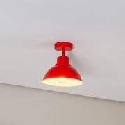 Sven loftlampe, 1 lyskilde, rød, stål, E27