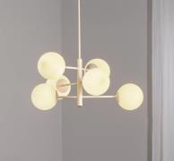 Aurora hængelampe, hvid, Ø 60 cm, 6 lyskilder, glas, E14