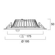 Sylvania LED-downlight Insaver Slim, IP44, Ø 17,5 cm, sensor