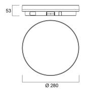 Sylvania Start Surface Slim loftlampe, Ø28cm, sensor, IP54