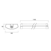 Sylvania LED-loftlampe Deltawing, 116 cm, IP44, 840
