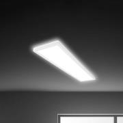 LED-loftlampe Tava, hvid, plast, 98 cm, baggrundsbelysning
