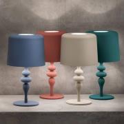 Eva TL1 M bordlampe, højde 53 cm, oxydrød