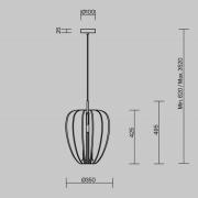 Maytoni hængelampe Cambio, sort, Ø 35 cm, filt, E27