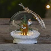 Forest Friends LED-glaskugle, ræv og ugle