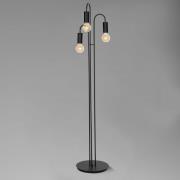 Gulvlampe Aidan, 3 lyskilder, sort