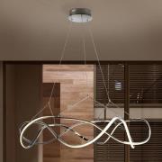LED-pendel Molly, triac-dæmpbar, Ø 100 cm, krom