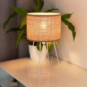 Bordlampe Trixi med trådstel hvid/beige, stof, E14