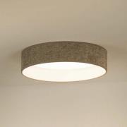 LED-loftlampe Plafond, Bouclé grå, Ø 45 cm, 3-trins dæmpbar
