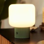 Lucande LED-batteridrevet bordlampe Katrin Palme, grøn, glas