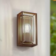 Arcchio udendørs væglampe Ismera, rustfarvet, IP65, glas, E27
