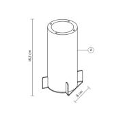 Karman gulvbeslag til udendørslamper, rustfrit stål/aluminium