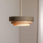 Triniti hængelampe, brun/beige/creme, Ø 60 cm, tekstil