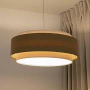 Boho Elegant hængelampe, brun/beige/creme, Ø 60cm, tekstil