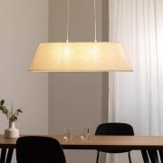 Miriel hængelampe, 90 cm, tekstil, træ