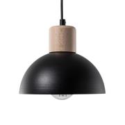 Seco pendellampe, Ø 18 cm, sort, metal/træ