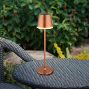 LED-solcellelampe, metal, kobberfarvet, højde 41 cm, IP44
