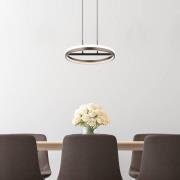 Della LED-hængelampe, Ø 40 cm, mørkegrå, metal