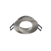 Samsola forsænket loftlampe, børstet sølv, Ø 8 cm metal