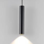 Hængelampe CAN, sort, højde 35 cm, Ø 6 cm, metal, GU10