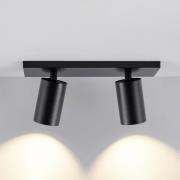 CAN TILT loftspot, sort, 31 x 9 cm, 2 lyskilder, metal GU10