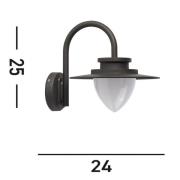 Udendørs LED-væglampe Texas, IP54, grafitfarvet, metal