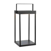 Solarlaterne Pure, sort, USB, metal, højde 42 cm
