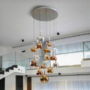 Charlize 16-lys LED-hængelampe, dæmpbar, firefarvet glas