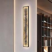 Stone LED-væglampe, 100 x 15 cm, CCT, sort, metal