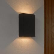 Udendørs LED-væglampe Fold Seaside op/ned, 10 x 15 cm, sort