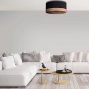 Euluna Levo loftlampe, Ø 60 cm, jute/sort