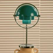 Gubi Akku-bordlampe-Multi-Lite, krom/blågrøn, H 30 cm