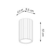 Carbon loftlampe, hvid, højde 10 cm, aluminium