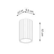 Carbon loftlampe, guldfarvet, højde 10 cm, aluminium