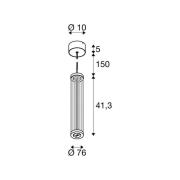 SLV LED-pendellampe Quimera, kobberfarvet, Ø 8 cm, CCT