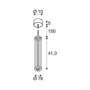 SLV LED-pendellampe Quimera, messingfarvet, Ø 8 cm, CCT