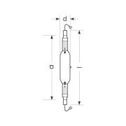 RADIUM Halogen-metaldamppære K12s 2150W HRI-TS N/XL klar