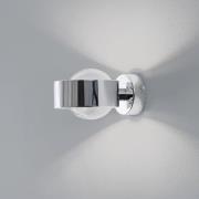 Væglampe Mado, stål kromfarvet, glas røgfarvet, 1 lyskilde