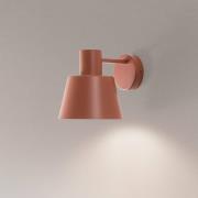 Væglampe Dunka, teglrød, 1 lyskilde, stål, højde 17 cm