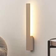 Arcchio LED-væglampe Ivano, beige, 43 cm høj, metal