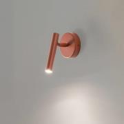 Væglampe Sopel, teglrød, 1 lyskilde, stål, højde 15 cm