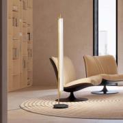 OLEV LED-gulvlampe TRISEL, guld, metal, 2.700 K, dæmpbar