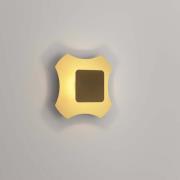 OLEV LED-væglampe ORNATO SQUARE, guld/brun, metal 2.700 K