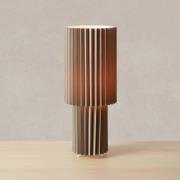 Markslöjd bordlampe Catis, grå, 45 cm høj, tekstil, E27