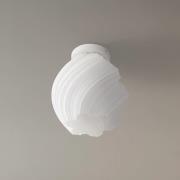 Lindby loftlampe Nuvia, højde 32 cm, hvid, 3D-print