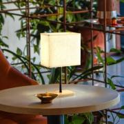 Bolzano bordlampe, beige, hør, 30 cm høj, E14