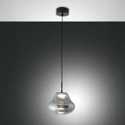 LED-pendellampe Deva, grå, glas, Ø 25 cm, CCT, dæmpbar